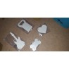 LLAVEROS VARIOS METAL BCO SUBLIMAR
