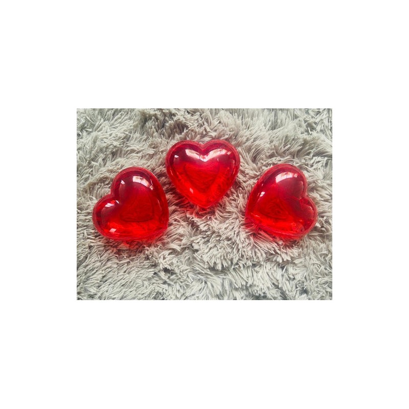 CORAZON ACRILICO ROJO