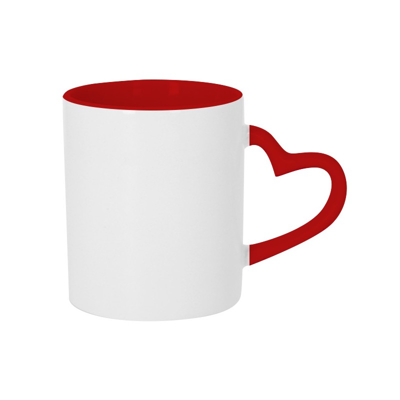 TAZA CORAZÓN ASA E INTERIOR ROJO