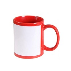 TAZA ROJA VENTANA BLANCA 11 OZ