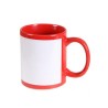 TAZA ROJA VENTANA BLANCA 11 OZ