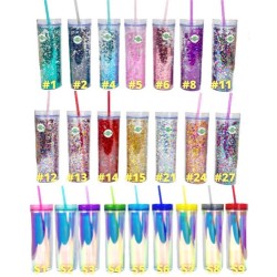 VASO GLITER & TORNASOL SKINNY 500ML