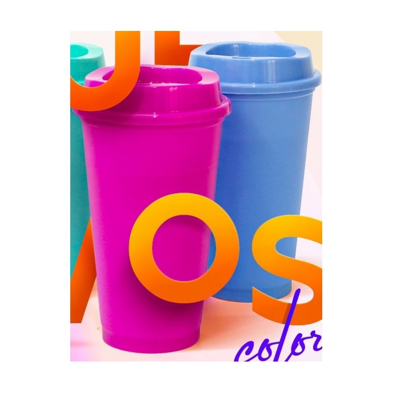 VASO STAR BUCK MAGENA & TURQUESA