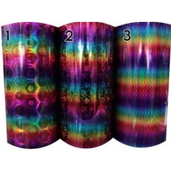 VINIL ADHESIVO ARCO IRIS HOLOGRAFICO