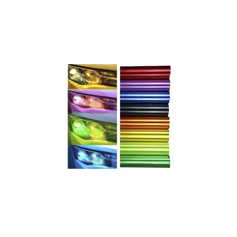 VINIL AUTO FARO VARIOS COLORES .50CMS