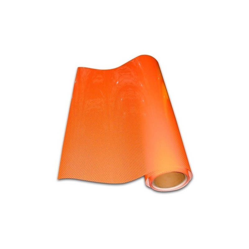 TEXTIL MICROPERFORADO NARANJA NEON