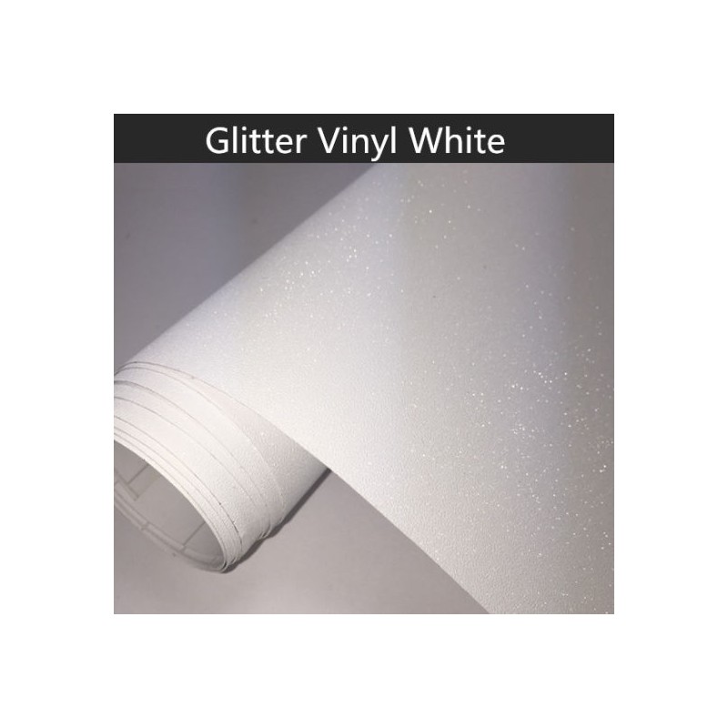 VINIL GLITER BLANCO .61CMS