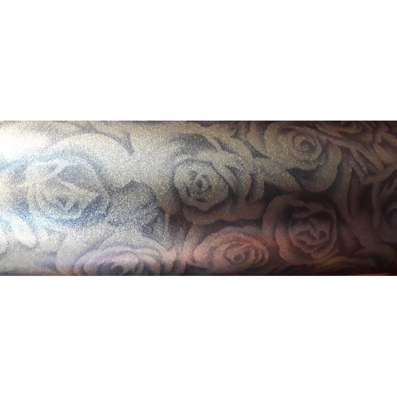 VINIL TEXTIL APERLADO ROSA-ORO