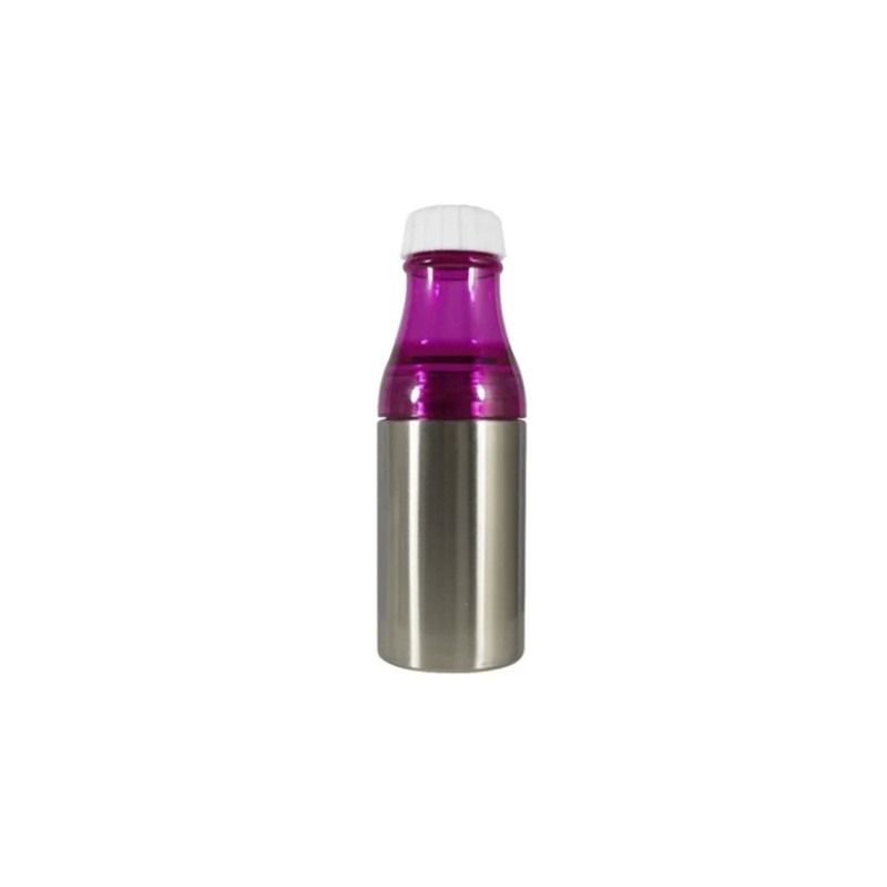 BOTELLA ACERO CUELLO ROSA 500ML