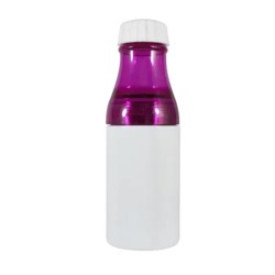 BOTELLA DE ACERO 500ML DE CUELLO ROSA