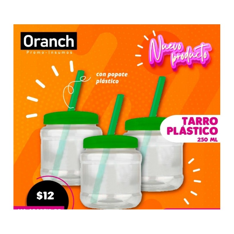 TARRO POPOTE PLASTICO 250ML